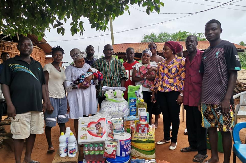 DONATION TO A VILLAGE IN ADUKROM